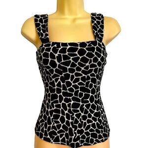 White House Black Market Black & White Knit Top Woman Size XXS
